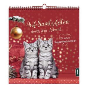 Der beliebte und erfolgreiche Adventskalender mit heiteren Katzengeschichten geht in eine neue Runde. Mit seiner liebevollen Gestaltung und 24 neuen Katzengeschichten wird er das Herz jedes Katzenfreundes erwärmen: Auf jedem Kalenderblatt finden sich ein adventlich-stimmungsvolles Katzenfoto und eine Geschichte aus dem Leben der Samtpfoten und ihrer Zweibeiner. Mal humorvoll, mal zum Nachdenken anregend zeigen diese Geschichten: Auch die kleinsten Geschöpfe Gottes verdienen Achtung und können des Menschen Herz erobern. • 7. Jahrgang des beliebten Adventskalenders mit 24 neuen unterhaltsamen Katzengeschichten • wunderschöne Katzenfotos: verspielt, elegant und heiter • Wand- und Aufstellkalender