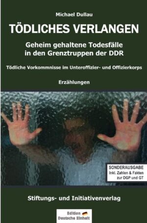 Ein junger Hauptmann verletzt ein absolutes Tabu im DDR-Militär und lebt während einer Feierlichkeit seine homosexuellen Neigungen aus - mit dramatischen Folgen. Ein Unteroffizier wird von seinem Vorgesetzten so lange schikaniert, bis er nicht mehr weiter weiß - und eine tödliche Entscheidung fällt. Am Ende eines ausgiebigen Trinkgelages unter hohen Stabsoffizieren fällt plötzlich ein Schuss - der Fall ist bis heute nicht vollständig geklärt. Als in der Unteroffiziersschule Perleberg die Essenversorgung ausfällt, ist das für einen Unteroffiziersschüler der Tropfen, der das Fass zum Überlaufen bringt - er rastet komplett aus und zerstört auf einem Truppenübungsplatz alles, was ihm in den Weg kommt. Ein Major trifft eine fatale Entscheidung, als er erfährt, dass ein Gruppenführer seiner Kompanie in die Bundesrepublik geflüchtet ist. Und ein Unteroffizier leidet so sehr unter der Trennung von seiner Freundin, dass er sich zuerst selbst verletzt und dann vollkommen verzweifelt. Sechs Erzählungen von geheim gehaltenen Todesfällen im Unteroffizier- und Offizierkorps der DDR-Grenztruppen hat der Autor für den zweiten Teil seiner neuen Buchreihe recherchiert und erzählt. Diese Sonderausgabe wird ergänzt durch je ein Kurzkapitel zur Deutschen Grenzpolizei (DGP) sowie zu den Grenztruppen der DDR (GT) mit allen relevanten Zahlen und Fakten. Wichtiger Hinweis: Auch in diesem zweiten Band war es notwendig, bei einigen der Geschichten die vulgäre Sprache der DDR-Militärs zu verwenden, um so das Umfeld darzustellen, in dem Suizide geschehen konnten - vor allem bei der Erzählung »Schikane bis zum Tod«. Dies könnte auf empfindsame Menschen verstörend wirken. »Mit zeithistorischer Objektivität erzählt der Autor von den geheim gehaltenen Todesfällen in den DDR-Grenztruppen während der deutschen Teilungszeit.« Deutsches Kuratorium zur Förderung von Wissenschaft, Bildung und Kultur e. V. Das Buch ist auch als e-book (ASIN: B06XYMVPMQ, amazon, 3,49 ) erhältlich.