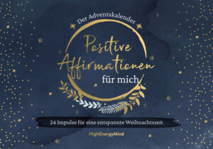 In diesem aufwendig gestalteten Adventskalender verbirgt sich hinter jedem der 24 Türchen eine positive Affirmation und ein Achtsamkeitsimpuls. Basierend auf den Prinzipien der Positiven Psychologie und dem Gesetz der Anziehung begleitet er durch die Adventszeit. Jeder Tag ist einem wichtigen Thema gewidmet und schenkt dir mit kurzen Übungen und Meditationen eine kleine Auszeit in der vorweihnachtlichen Hektik. Das Adventskalenderbuch zum Aufschneiden ist im bekannten edlen Design von High Energy Mind gestaltet. Hier finden sich positive Affirmationen und inspirierende Impulse, die in der hektischen Vorweihnachtszeit zum Innehalten und zur Ruhe kommen einladen. Facts: - Adventskalenderbuch zum Aufschneiden - 24 positive Affirmationen und achtsame Impulse mit Meditationen und Übungen - Aufwendig gestaltete Seiten im bekannten Design von High Energy Mind - Edles Cover mit goldglänzenden Elementen, perfekt als Geschenk - Die wunderschön verzierten Affirmationsseiten können später dein Visionboard zieren