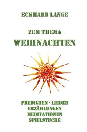 Der Band enthält liturgische Entwürfe, Predigten, Meditationen und Lieder zum Thema Weihnachten aus dreißig Jahren Praxis in einer evangelischen Kirchengemeinde. Eckhard Lange, Jahrgang 1935, war über drei Jahrzehnte Gemeindepfarrer in einem Lübecker Industrievorort. Und in über dreißig Jahren hat er in den Weihnachtstagen nicht nur gepredigt, sondern Lieder und Meditationen geschrieben, dazu Spielstücke zur Weihnachtsgeschichte. Aus diesem reichen Vorrat ist diese Sammlung entstanden in der Hoffnung, dass auch andere an dem einen oder anderen Gefallen finden.