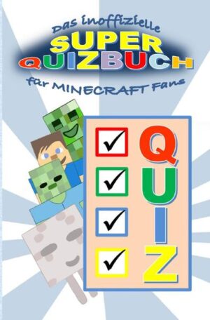 Achtung liebe MINECRAFT Fans! Das lang erwartete und heiß ersehnte SUPER QUIZBUCH mit vielen spannenden Fragen zu MINECRAFTist endlich da! Tauche ein in eine Welt voller interessanter Fragen mit Lösungen zum Nachdenken oder einfach zum Raten! Wie gut kennst du MINECRAFT? Addiere deine erreichten Punkte und lies deinen Expertengrad an der Skala ab. Vergleiche die Ergebnisse mit denen deiner Freunde! Auch prima als Geschenk oder Mitbringsel geeignet.