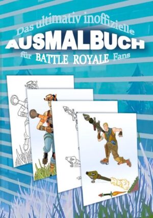 Juchhuu! Das lang erwartete und heiß ersehnte Ausmalbuch für BATTLE ROYALE Fans ist da! Es enthält 19 fantastische Kunstwerke zum Ausmalen, die actiongeladene Szenen, Spieler mit ihren Skins oder kampftaktische Momente aus Sicht des BATTLE ROYALE Spielers zeigen. Nutze Bunt-, Filzstifte oder Aquarellfarben, um den Motiven deinen persönlichen Ausdruck zu verleihen. Ein Muss für alle BATTLE ROYALE Fans! Auch perfekt als Geschenk oder Mitbringsel.