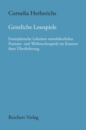 Von den auf uns gekommenen geistlichen Spielen des Mittelalters ist eine beträchtliche Anzahl in Handschriften enthalten, welche keinen unmittelbaren Bezug zu theatralen Aufführungen erkennen lassen, sondern die Spiele als literarische Texte eigener Geltung tradieren. Dieser auffälligen, bislang aber wenig beachteten Überlieferungssituation mittelalterlicher Spieltexte, die überdies nicht nur im deutschsprachigen Raum, sondern auch in anderen europäischen Regionen anzutreffen ist, trägt diese Studie Rechnung. Um für die Erforschung dieses Sachverhalts eine terminologisch und methodisch reflektierte Basis zu legen, wird der Gattungsbegriff des ›geistlichen Lesespiels‹ geprägt. Mit einer Reihe von Untersuchungen geistlicher Lesespiele im Kontext ihrer jeweiligen Überlieferung liefert die Monographie aufschlussreiche Erkenntnisse bezüglich der literaturhistorischen sowie kultur- und frömmigkeitsgeschichtlichen Bedeutung dieser Textgruppe. Im Zentrum der Studie stehen Beispiele aus der deutschsprachigen Passions- und Weihnachtsspieltradition, das heißt aus zwei Subgattungen des geistlichen Spiels, die in je unterschiedlichem Bezug zur Liturgie stehen und anhand derer sich entsprechend je unterschiedliche frömmigkeitsgeschichtliche Phänomene beobachten lassen. Die vorgelegten, sorgfältig die jeweilige Überlieferungssituation analysierenden Fallstudien decken zugleich ein breites Spektrum verschiedener Handschriftentypen ab, welche Lesespiele enthalten: Sammelhandschriften, in denen sich geistliche Lesespiele finden, die entweder ausschließlich deutschsprachig verfasst sind (z.B. ›St. Galler Weihnachtsspiel‹) oder mischsprachig, also lateinisch-deutsch (z.B. ›Schwäbisches Weihnachtsspiel‹), aber auch Sammelbände (z.B. ›Berliner Sündenfall und Erlösung‹) sowie Einzelüberlieferungen (z.B. ›Heidelberger Passionsspiel‹) und schließlich illustrierte Handschriften (Arnoul Grébans ›Le Mystère de la Passion‹). Mit dem Einbezug von Grébans Passionsspiel wird überdies ein komparatistischer Ansatz verfolgt, um Spezifika der Lesespiele in vergleichender Perspektive herauszuarbeiten. Die Studie macht die Notwendigkeit deutlich, über die bloße Typologisierung von Überlieferungsträgern in ›Lese‹- versus ›Aufführungshandschriften‹, wie dies die bisherige Spielforschung zumeist getan hat, hinauszugehen. Denn nur so können die pragmatischen und hermeneutischen Kontexte geistlicher Lesespiele rekonstruiert und daraus den Texten gerecht werdende Interpretationen erarbeitet werden. Abschließend wird ein Aspekt- und Frageraster unterbreitet, welches den Ansatz und die Ergebnisse der Monographie übertragbar macht für die Untersuchung weiterer geistlicher Lesespiele.