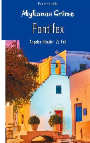 Das Oberhaupt der orthodoxen Kirche, Hieronymus, besucht Mykonos. Ein unangenehmer Termin für den schwulen und atheistischen Bürgermeister und Kommissar Angelos Nikakis. Während des Besuchs wird der Staatssekretär des Metropoliten ermordet aufgefunden. Hieronymus bittet Angelos um Hilfe, denn es geht nicht nur um einen Mord, sondern um die schiere Existenz der griechischen Kirche. Ein Pergament aus dem 4. Jahrhundert stellt deren Zukunft infrage. Der 22. Fall für Kommissar Angelos Nikakis.