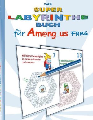 Juchhuu! Das lang erwartete und heiß ersehnte Labyrinthebuch für Among us Fans ist da! Es enthält 18 knifflige Labyrinthe in verschiedenen Schwierigkeitsgraden vom Anfänger bis zum Profi. Bist du gut genug, die Among us Helden zu ihren Belohnungen zu führen? Die Lösungen finden sich auf der Rückseite des Labyrinthes. Ein Muss für alle Among us Fans!