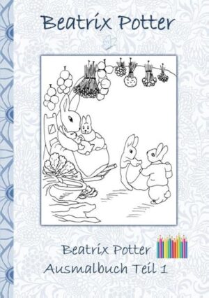 Das Beatrix Potter Ausmalbuch Teil 1 enthält 19 wunderschöne Kunstwerke zum Ausmalen, die auf original Beatrix Potter Geschichten und deren Illustrationen basieren und von Elizabeth M. Potter frei überarbeitet wurden. Die Ausmalbilder dieses Buches stammen aus den folgenden Beatrix Potter Geschichten: Die Geschichte von Benjamin Häschen Die Geschichte von den Flopsy Häschen Die Geschichte von Peter Hase Die Geschichte von Herrn Jeremy Fischer Erlebe Stunden voller Entspannung, Muße, vollkommener Harmonie und kreativer Gestaltung beim Ausmalen dieser besonderen Bilder. Nutze Bunt-, Filzstifte oder Aquarellfarben, um den Motiven deinen persönlichen Ausdruck zu verleihen.