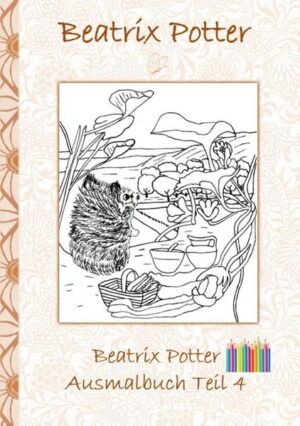 Das Beatrix Potter Ausmalbuch Teil 4 enthält 19 wunderschöne Kunstwerke zum Ausmalen, die auf original Beatrix Potter Geschichten und deren Illustrationen basieren und von Elizabeth M. Potter frei überarbeitet wurden. Die Ausmalbilder dieses Buches stammen aus den folgenden Beatrix Potter Geschichten: Die Geschichte von Johnny Stadtmaus Die Geschichte von Pigling Bland Die Geschichte von Samuel Whiskers Die Geschichte vom kleinen Schwein Robinson Erlebe Stunden voller Entspannung, Muße, vollkommener Harmonie und kreativer Gestaltung beim Ausmalen dieser besonderen Bilder. Nutze Bunt-, Filzstifte oder Aquarellfarben, um den Motiven deinen persönlichen Ausdruck zu verleihen.