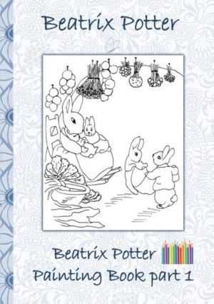 This Beatrix Potter Painting Book part 1 contains 19 beautiful artwork illustrations taken from different original Beatrix Potter stories, revised by Elizabeth M. Potter. The illustrations are from the following Beatrix Potter tales: The Tale of Benjamin Bunny The Tale of the Flopsy Bunnies The Tale of Peter Rabbit The Tale of Mr. Jeremy Fisher Experience hours full of stress relief and enjoy to express your creativity through colouring. Use crayons, coloured pencils or water colours to give the illustrations a personal touch. Join the Beatrix Potter community and find yourself enchanted by the magical passion of inspiring colouring.