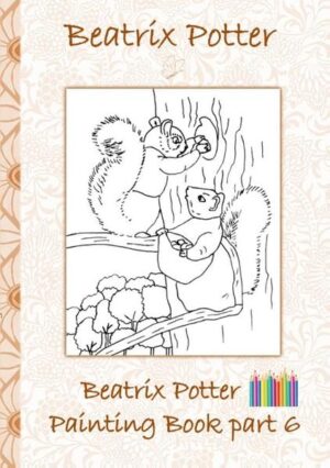 This Beatrix Potter Painting Book part 6 contains 19 beautiful artwork illustrations taken from different original Beatrix Potter stories, revised by Elizabeth M. Potter. The illustrations are from the following Beatrix Potter stories: The Tale of Squirrel Nutkin The Tale of Timmy Tiptoes The Tale of Jemima Puddle-Duck The Tale of Mrs. Tiggy-Winkle Experience hours full of stress relief and enjoy to express your creativity through colouring. Use crayons, coloured pencils or water colours to give the illustrations a personal touch. Join the Beatrix Potter community and find yourself enchanted by the magical passion of inspiring colouring.