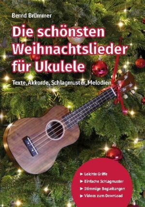 Bernd Brümmer hat zweiundzwanzig der schönsten Weihnachtslieder für Ukulele so arrangiert, dass Anfänger wie Fortgeschrittene sofort losspielen können. Texte, Akkorde und Takteinteilungen sind sorgfältig zusammengestellt und garantieren schnelles Gelingen. Dank der Melodienoten kann man direkt zusammen mit anderen musizieren und gemeinsam stimmungsvolle Stunden gestalten. - Leichte Griffe - Einfache Schlagmuster - Stimmige Begleitungen - Videos zum Download