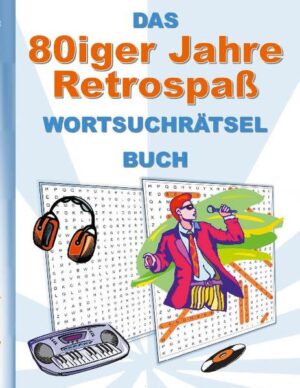 Achtung liebe Fans der 80iger Jahre! Das erste Buch mit vielen spannenden Wortsuchrätseln zum Thema Musik, Film und und anderen Spaß bereitenden Dingen aus den 80iger Jahren ist endlich da! Ob du gerade eine Pause von deinen täglichen Pflichten machst, im Bus oder in der U-Bahn sitzt, auf etwas wartest, oder du einfach nur entspannen möchtest, jetzt kannst du den nostalgischen Flair der 80iger Jahre jederzeit genießen, sogar wenn du sie selbst nicht erlebt hast. Ein Muss für alle Fans dieses besonderen Jahrzehnts! Die Rätsel sind gut lesbar in großer Schrift gehalten. Die Lösungen finden sich ebenfalls im Buch. Wortsuchrätsel zu lösen ist eine sinnvolle Beschäftigung, ist motivierend und Training für die grauen Gehirnzellen! Perfekt auch als Geschenk oder Mitbringsel. Weitere Worträtselbücher von Brian Gagg: H I S T O R Y: 1970iger Jahre, 1980iger Jahre, 1990iger Jahre, 1980iger Jahre Retrospaß, 1.WELTKRIEG, 2.WELTKRIEG, S P O R T: ANGELN, BADMINTON, BASKETBALL, BOWLING, EISHOCKEY, FALLSCHIRMSPRINGEN, FELDHOCKEY, FUßBALL, GOLF, HANDBALL, MINIGOLF, POKERN, RADSPORT, REITSPORT, SCHACH, SCHWIMMSPORT, SKI SPORT, SPORTARTEN, SQUASH, TENNIS, TISCHTENNIS, VOLLEYBALL, F A M I L I E U N D B E Z I E H U N G E N: MUTTER, VATER, SCHWESTER, BRUDER, OMA, OPA, FREUNDSCHAFT, LIEBESZITATE, F R E I Z E I T U N D H O B B I E S: GRILLEN, SKAT, URLAUB, SMARTPHONE und HANDY, AUTOMARKEN, BLUMEN, GARTEN, HUNDE, KATZEN, J A H R E S Z E I T E N U N D -E R E I G N I S S E: FRÜHLING, SOMMER, HERBST, WINTER, WEIHNACHTEN, OSTERN, HALLOWEEN, GEBURTSTAG, R E L I O N: BIBELVERSE O R T E: BERLIN, MALLORCA, S O N S T I G E S: GLÜCK, UFO, SCIENCE FICTION, HORROR, KRANKENPFLEGE, KRIMINALITÄT, LEHRER, SCHULE, LUSTIGE SCHIMPFWORTE