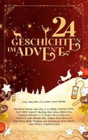 24 Tage - 24 Geschichten Der Advent ist eine Zeit zum Träumen, Lieben, Lachen und Plätzchen backen. Eine Zeit für Familie und Freunde, für Besinnlichkeit und Magie. Lass dich von diesem außergewöhnlichen Adventskalender jeden Tag aufs Neue in eine weihnachtliche Geschichte entführen. Erlebe den Zauber einer magischen Halskette, die Macht von Sternenstaub und ein Wiedersehen mit einem alten Freund. Entdecke das Wunder der Weihnacht mit zwei Meermädchen, lies die Briefe eines Unbekannten. So wird die Adventszeit zu einer spannenden und bunten Reise voller Überraschungen. Der Erlös aus den Einnahmen der Anthologie wird an den Dachverband Clowns in Medizin und Pflege Deutschland e.V. gespendet.