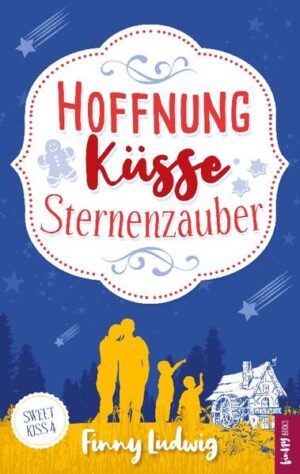 »Hoffnung Küsse Sternenzauber« - Der neue Liebesroman aus der romantischen Sweet Kiss Kurzroman-Reihe von Finny Ludwig ist ab sofort erhältlich. ***** Als Claudia das Angebot ihres Bruders annimmt, früher zu seiner Hochzeit anzureisen, ahnt die geschiedene und alleinerziehende Mutter nicht, dass ihr einer der peinlichsten Momente ihres Lebens bevorsteht. Aber wie kann sie auch ahnen, dass der unglaubliche attraktive Mann im Talar, der auf der Junggesellinnenparty ihrer zukünftigen Schwägerin auftaucht, kein Stripper ist ... Obwohl sie Philipp Eisenthal nach dieser peinlichen Verwechslung kaum in die Augen schauen kann, kreuzen sich bei den ganzen Feierlichkeiten zur Hochzeit, ihre Wege auffällig oft. Dabei kann sie weder das Kribbeln ignorieren, noch dass ihre beiden Söhne, Erik und Finn, den sympathischen Pfarrer ins Herz geschlossen haben. Wird sich Claudia am Ende ihrer Reise der Frage stellen, ob sie für einen Neubeginn bereit ist? ***** »Hoffnung Küsse Sternenzauber« ist der vierte Band der Sweet-Kiss Kurzgeschichten-Reihe. Alle Liebesromane können unabhängig voneinander gelesen werden, doch in der richtigen Reihenfolge ist das Lesevergnügen noch größer! ***** Kekse Küsse Mühlenzauber (Sweet Kiss 1) ***** Freunde Küsse Liebeszauber (Sweet Kiss 2) ***** Fremde Küsse Winterzauber (Sweet Kiss 3) ***** Hoffnung Küsse Sternenzauber (Sweet Kiss 4) ***** Band 1 bis 3 sind ab sofort auch als Sammelband erhältlich (inkl. Bonusstory).