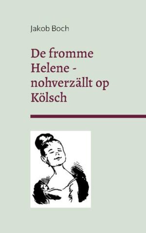 Sehr genau und auch richtig "fies" nimmt Wilhelm Busch in der frommen Helene so manche Konvention und selbstverständliche Haltung des (katholischen) Bürgertums seiner Zeit aufs Korn und entlarvt ihre Herzlosigkeit und zerstörerische Kraft. Der begnadete Beobachter, geniale Zeichner und - nach allem, was wir wissen - unglückliche Mensch Wilhelm Busch hält uns hier einen Spiegel vor, der heute immer noch ein treffendes Bild so manch eines gesellschaftlich anerkannten Habitus zeigt. Jakob Boch unternimmt Versuch, diese bodenlose Satire ins Kölsche zu übertragen. Der rheinische Charakter, der weder engstirniges Verhalten noch überheblichen Spott darüber allzu ernst nimmt, ist - nach dem Ergebnis zu urteilen - offenbar eine passende Einstellung zur "frommen Helene" von Wilhelm Busch, der mit seinen Zeichnungen meisterhaft unterstreicht, dass Humor eben heißt, trotzdem zu lachen.