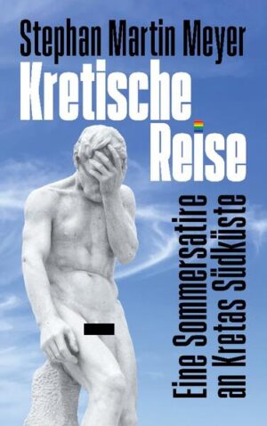 Urlaub mit Rakí. Chaos im Paradies. Esteban und Maria fliegen nach Kreta. In Paleochora, dem Mekka der Individualtouristen, erwarten sie Abenteuer der kuriosen Art. Mit dabei: ein naives Stoffschaf und ein versoffener Plüschbär, die sich unverschämt in ihr Leben einmischen. Die beiden Freunde sehen sich als die vermeintlich besseren Urlauber, meiden Touristenfallen und erkunden die echte kretische Kultur. Doch Maria, die mit spitzer Zunge und zynischem Humor ihre Umgebung kommentiert, treibt alle in den Wahnsinn. Esteban, ein Dichter auf der Suche nach sich selbst, kämpft mit seiner sexuellen Orientierung und wird durch eine Begegnung mit einem attraktiven Griechen herausgefordert. Kretische Reise beleuchtet die Eigenarten deutscher und anderer europäischer Touristen und die archaische Welt der Kreter. Ein irrwitziger Trip voller Ironie und Selbstfindung, der die Leser an die traumhafte Südküste Kretas entführt. Ein Muss für alle, die nach Kreta reisen. Unvermeidlich, wenn du einmal in Paleochora warst. Ein fantastischer Coming out Roman. Griechenland pur. Archaisch und orignial. Das schreibt die Presse: Thomas Dahl schreibt im Kölner Stadtanzeiger zu diesem Roman: »Durch entlarvende Persönlichkeitsstudien wird das Buch zu einer pointierten Zivilisationskritik. Schwärmerische Landschaftsbeschreibungen machen die Erzählung zugleich zu einem Ferienerlebnis, die, wenngleich sie unkonventionell sein mag, selbst eine Sexszene niveauvoll übersetzt. Ouzo, Raki und Moussaka werden dezent, aber geschmackvoll in die Kapitel transferiert. Daher gilt eine unbedingte Reiseempfehlung: ab in den Süden Kretas - natürlich mit Stephan Martin Meyers hoch amüsanter wie aufklärerischer Lektüre. Schließlich erinnert die Kretische Reise daran, nicht im abgeriegelten Zuhause auf Glückseligkeit zu warten.« Das sagen die Leser:innen: »Wer das Mittelmeer liebt, wer die Griechen liebt, wer die Liebe liebt, der muss Meyer nach Kreta folgen. Er wirbelt mit seinem reizenden Personal alles, was man so über Ferien in Kreta zu wissen glaubt, durcheinander. Dank seiner großen Liebe zu Kreta und seiner profunden Kenntnisse von Land und Menschen, führt uns Meyer aber sicher durch alle sich bietenden Labyrinthe hindurch mindestens einem wunderbaren Happy End entgegen. Kaum vorstellbar, das jemand, der das Buch gelesen hat, nicht sofort nach Kreta will.« »Eine tolle Urlaubs- und Sommerlektüre!« »Jede Zeile des Buches hat mich an die kretische Südküste versetzt!«