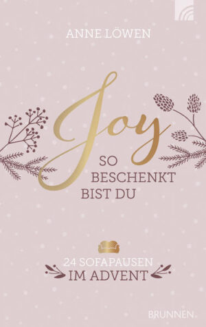 Meine 24 Sofapausen im Advent Du möchtest die Adventszeit dieses Jahr bewusst erleben und nicht im Weihnachtsstress untergehen? Dann gönn dir diese kleinen Sofapausen mit Jesus und lass dir in wunderschönen Liebesbriefen von ihm zeigen, wie beschenkt du bist! Sein Wort will dich mit tiefer Freude erfüllen und deinen Blick neu auf das wertvollste Geschenk lenken, das Gott uns in der Heiligen Nacht gemacht hat: Jesus Christus selbst.