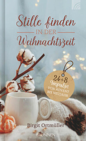 Oftmals ist die besinnlichste Zeit des Jahres gerade auch die stressigste Zeit, in der wir Terminen nachhetzen, Geschenke besorgen und unsere To-do-Liste abhaken. Birgit Ortmüller möchte gerade dieser besonderen Zeit Aufmerksamkeit schenken und gibt verschiedene Denkanstöße, um die Adventstage achtsam zu begehen, bis ins neue Jahr hinein Stille zu finden und die Tage vor und nach Weihnachten mit dem Kind in der Krippe zu erleben. Mit persönlichen Gedanken, Anekdoten und Gedichten kann man vom 1. Dezember bis 1. Januar jeden Tag eine kleine Auszeit genießen, dem Kopf und Herzen Ruhe gönnen und so der Ankunft des Sohnes Gottes eine neue Bedeutsamkeit für das eigene Leben geben. Das neue Buch von Birgit Ortmüller mit 32 Andachten und Impulsen im Advent ist ein achtsamer Begleiter durch die Weihnachtszeit und bis ins neue Jahr für mehr Ruhe, Besinnlichkeit und Entspannung in der schönsten Zeit des Jahres.