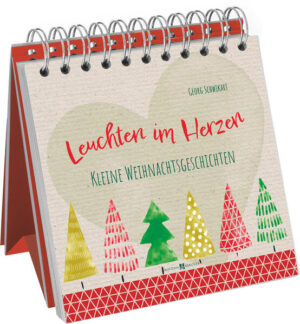 Zu besinnlichen Lesepausen lädt dieses Aufstellbuch mit weihnachtlichen 2-Minuten-Geschichten ein. Die Geschichten erzählen von großen und kleinen Wundern, unerwarteten Begegnungen und originellen Begebenheiten, die pure Weihnachtsfreude ins Herz lassen. Ausgewählte Bibelverse, wertvolle Impulse und stimmungsvolle Illustrationen runden das Buch ab und machen es zu einem liebevollen Begleiter für die Advents- und Weihnachtszeit. - Kurze Geschichten für eine gemütliche Advents- und Weihnachtszeit - Zum Schmunzeln, Nachdenken, Kraft schöpfen und zur Ruhe kommen - Dekoratives Spiralbuch zum Aufstellen - Mit stabilem Papp-Aufsteller für einen sicheren Stand auf z. B. Regal oder Schreibtisch - Mit Widmungsseite für einen persönlichen Gruß - Charmante Geschenkidee für einen lieben Menschen Georg Schwikart, Dr. phil., geb. 1964, hat als freier Schriftsteller und Publizist zahlreiche Bücher für Kinder, Jugendliche und Erwachsene veröffentlicht und viele Lesungen und Vorträge veranstaltet. Heute arbeitet er hauptberuflich als Pfarrer in der Evangelischen Kirchengemeinde Hardtberg bei Bonn und schreibt immer noch gerne ab und zu ein Buch. Weitere Informationen unter: www.schwikart.de