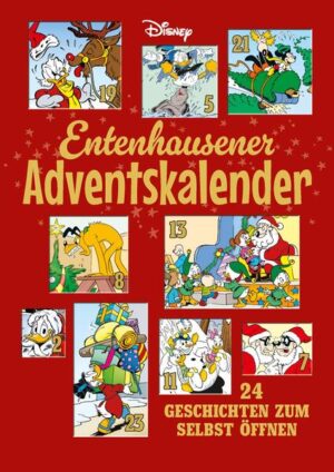 Vorfreude ist die schönste Freude - und nie ist sie für Kinder schöner als im Dezember, wenn sie jeden Tag ein Türchen ihres Adventskalenders öffnen können. In diesem Buch warten 24 weihnachtliche Geschichten aus Entenhausen darauf, entdeckt zu werden. Vorher müssen nur die verschlossenen Seiten aufgetrennt werden. Ein Fest für kleine (und größere) Comicfans, der das Warten aufs Fest besonders und kurzweilig macht.