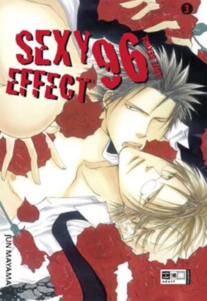 Jun Mayamas Sexy Effect 96, ursprünglich als One-shot geplant, erfreute sich so großer Beliebtheit, dass man sich kurzerhand entschloss, die Reihe fortzusetzen. Auch der zweite und dritte Teil begleitet nun die vielen Versuche des riesenhaften Polizisten Kirino (seine Kollegen nennen ihn liebevoll Grizzly), den schönen und nur scheinbar spröden Staatsanwalt Suda zu verführen. Zur Freude Kirinos und der der Leserinnen werden diese immer öfter von Erfolg gekrönt.