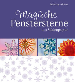 Neue Faltsterne in zauberhaften Formen und Farben In diesem Buch stellt Frédérique Guéret 26 neue Kreationen ihrer einzigartigen Faltkunst vor. Gut nachvollziehbar führt sie in die von ihr entwickelte Technik ein und zeigt detailliert, wie aus farbigem Seidenpapier wunderschöne Fenstersterne in erstaunlicher Formenvielfalt entstehen. Die leuchtenden, farbintensiven Sterne, Blüten und Rosetten sind ein prachtvoller Fensterschmuck für das ganze Jahr. Jedes Sternmodell ist für sich ein kleines Transparentkunstwerk, das anhand von Zeichnungen und Schritt-für-Schritt-Anleitungen nachgebastelt werden kann. Zudem kann man mit Schwamm oder Pinsel zusätzliche Akzente setzen