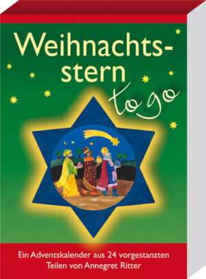 Der Mini-Adventskalender für Erwachsene zum Verschenken, als Mitbringsel oder zum selbst genießen Jeden Tag im Advent wird dem wunderbaren weihnachtlichen Panorama ein weiteres Teil hinzugefügt. Basteln light: Die einzelnen Motive lassen sich leicht heraustrennen und sind im Nu aufgestellt. Die vier illustrierten Weihnachtssterne aus Pappe sind ein echter Hingucker auf dem Schreibtisch oder unter dem Weihnachtsbaum! Der Bastel-Adventskalender to go: • vier Sterne aus 24 vorgestanzten Teilen • im kleinen Format • perfekt als Geschenk: Kleinigkeit / Mitbringsel • jeden Tag ein Bisschen weiterbasteln • ganz einfach ohne Schere oder Kleber: Jeden Tag ein weiteres Element heraustrennen und mit den bereits vorhandenen Teilen zusammenstecken • Wenn's mal was anderes sein soll: ganz ohne Schokolade!