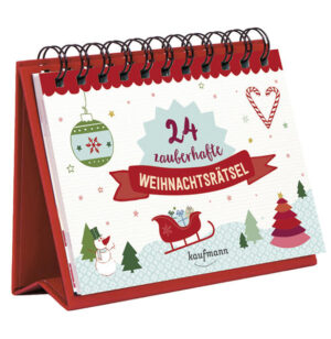 Ein Adventskalender für Rätselfreunde - Mit 24 weihnachtlichen Rätseln durch den Advent Mit diesem Adventskalender kommt keine Langeweile auf: 24 abwechslungsreiche Weihnachtsrätsel laden zum Tüfteln und Ausprobieren ein und bieten Spaß und Spannung für jeden Tag im Advent. Dieser Weihnachtskalender zum Aufstellen hält für jeden Tag im Advent ein lustiges Rätsel in weihnachtlichem Gewand bereit. Ein etwas anderer Adventskalender und das passende vorweihnachtliche Geschenk oder kleine Mitbringsel für Rätselfreunde. 24 zauberhafte Weihnachtsrätsel: • dekorativ und unterhaltsam: Der Kalender wird zu 1. Dezember aufgestellt und kann den ganzen Advent über stehen bleiben • jeden Tag kann ein weiteres Blatt umgeblättert und ein neues Rätsel gelöst werden • perfekt als Geschenk: Kleinigkeit / Mitbringsel • schön gestaltet • wenn's zu schwer sein sollte: Mit Lösung jeweils auf der Rückseite Ein Weihnachtskalender für Erwachsene und ältere Kinder bzw. Jugendliche mit vielen verschiedenen cleveren Rätseln und Knobelaufgaben: Worträtsel, Zahlenrätsel, Bilderrätsel, Logicals, Sudoku, ... Viel Spaß beim Knobeln!