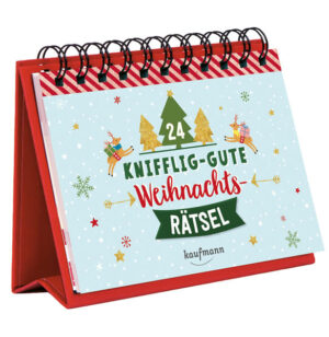 Ein Adventskalender für Rätselfreunde - Mit 24 weihnachtlichen Rätseln durch den Advent Mit diesem Adventskalender kommt keine Langeweile auf: 24 knifflige Weihnachtsrätsel laden zum Rätseln, Knobeln und Nachdenken ein und bieten jeden Tag Spaß und Spannung. Dieser Weihnachtskalender zum Aufstellen hält für jeden Tag im Advent ein spannendes Rätsel in weihnachtlichem Gewand bereit. Ein etwas anderer Adventskalender und das passende vorweihnachtliche Geschenk oder kleine Mitbringsel für Rätselfreunde. 24 knifflig-gute Weihnachtsrätsel: • dekorativ und unterhaltsam: Der Kalender wird zu 1. Dezember aufgestellt und kann den ganzen Advent über stehen bleiben • jeden Tag kann ein Blatt umgeblättert und ein weiteres Rätsel gelöst werden • perfekt als Geschenk: Kleinigkeit / Mitbringsel • schön gestaltet • wenn's zu schwer sein sollte: Mit Lösung jeweils auf der Rückseite Ein Weihnachtskalender für Erwachsene und ältere Kinder bzw. Jugendliche mit vielen verschiedenen cleveren Rätseln und Knobeleien: Worträtsel, Zahlenrätsel, Sudoku, Bilderrätsel, Logicals, ... Viel Spaß beim Knobeln!