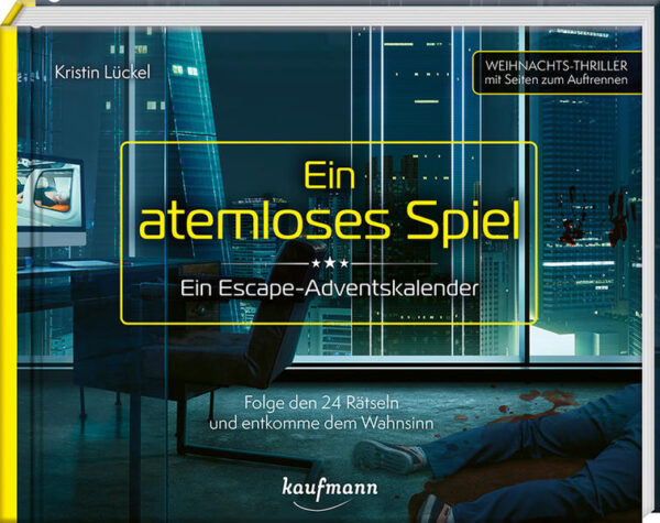 Ein Escape-Adventskalender für Rätselfans Die Geschichte: Eine hochmoderne biopharmazeutische Firma stellt sich als tödliches Gefängnis für Alex heraus. Eigentlich sollte er sich dort spätabends mit seinem Chef treffen, doch dann wird er in einen Wettlauf gegen die Zeit hineinkatapultiert und muss sich schwierigen Rätseln stellen, um nicht nur sein Leben zu retten. Schafft er es sich dem Entführer zu stellen oder geht ihm schon bald die Luft aus? Ein Adventskalender für erwachsene Escape-Room-Fans: • Die Seiten des Adventskalender-Buchs sind verschlossen. Jeden Tag kann ein neues Seitenpaar aufgetrennt und weiter in die Geschichte eingetaucht werden. • In 24 Kapiteln wird die spannende Escape Room Story erzählt. • Nach jedem Abschnitt muss ein Rätsel gelöst werden um weiterzukommen und hoffentlich letztendlich aus dem Gebäude zu fliehen. • Die Lösung des Rätsels zeigt an, an welcher Stelle im Buch weitergelesen werden soll. • Der Weihnachtskalender ist perfekt als Geschenk für Escape Room Fans und Spannungs-, Krimi- und Rätselfreunde. • Mal etwas anderes: Ein Weihnachtskalender ganz ohne Schokolade. • Einfach am 1. Dezember die erste Doppelseite auftrennen, loslesen und sich mitreißen lassen...