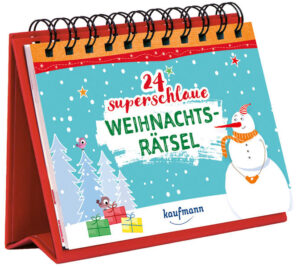 Ein Adventskalender für Rätselfans - Mit 24 weihnachtlichen Rätseln durch den Advent 24 Weihnachtsrätsel bringen Spaß, Abwechslung und etwas Denksport im Advent. Mit diesem Adventskalender kommt keine Langeweile auf: 24 knifflige Weihnachtsrätsel laden zum Rätseln, Knobeln und Nachdenken ein und bieten jeden Tag Spaß und Spannung. Dieser Weihnachtskalender zum Aufstellen hält für jeden Tag im Advent ein spannendes Rätsel in weihnachtlichem Gewand bereit. Ein etwas anderer Adventskalender und das passende vorweihnachtliche Geschenk oder kleine Mitbringsel für Rätselfreunde. 24 superschlaue Weihnachtsrätsel: • dekorativ und unterhaltsam: Der Kalender wird zum 1. Dezember aufgestellt und kann den ganzen Advent über stehen bleiben • jeden Tag kann ein Blatt umgeblättert und ein weiteres Rätsel gelöst werden • perfekt als Geschenk: Kleinigkeit / Mitbringsel • schön gestaltet • wenn's zu schwer sein sollte: Mit Lösung jeweils auf der Rückseite Ein Weihnachtskalender für Erwachsene und ältere Kinder bzw. Jugendliche mit vielen verschiedenen cleveren Rätseln und Knobeleien: Worträtsel, Zahlenrätsel, Sudoku, Bilderrätsel, Logicals, ... Viel Spaß beim Rätseln!