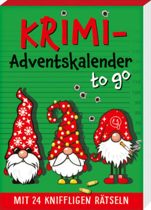 Bereits der fünfte Krimi-Adventskalender für Rätselfreunde - Mit 24 weihnachtlichen Rätseln durch den Advent 24 kleine und kniffelige Aufgaben zum Knobeln und Rätseln, die man überallhin mitnehmen kann. Dieser handliche Adventskalender hält für jeden Tag im Advent ein kniffeliges Rätsel zu einem Krimi-Thema bereit: Ob Einbrecher, Bankraub, Mafia oder Polizei, in jedem Krimi-Setting gibt es kleine Rätsel zu lösen. Ein etwas anderer Adventskalender und das perfekte Geschenk oder kleine Mitbringsel für Rätselfreunde, die auch Krimis mögen! Adventskalender: • im kleinen Format • perfekt für unterwegs oder als Geschenk: Kleinigkeit / Mitbringsel • schön gestaltet • wenn's zu schwer sein sollte: Mit Lösung jeweils auf der Rückseite Ein Weihnachtskalender für Erwachsene und ältere Kinder bzw. Jugendliche mit vielen verschiedenen Rätseln und Knobeleien: Worträtsel, Zahlenrätsel, Sudoku, Bilderrätsel, Logicals, ... Viel Spaß beim Rätseln!