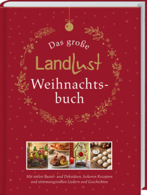 Die Weihnachtszeit mit Landlust gestalten und genießen  Wenn die Abende länger und die Tage kürzer werden, wenn die letzten Blätter von den Bäumen fallen und morgendlicher Frost die Natur überzieht, dann ist sie gekommen, die Zeit der Vorfreude. Diese ganz besondere Zeit, in der wir uns auf die schönen Dinge im Leben besinnen - auf Familie, gemütliches Beisammensein und jede Menge Kreativität.  Zu Weihnachten holen wir Immergrünes und Winterblüten ins Haus, binden Kränze und dekorieren unser Zuhause. An Zweigen hängen unsere gefalteten Papiersterne, geflochtenen Herzen und gebastelten Engel. Freunden und Familie servieren wir an Adventsnachmittagen selbst gebackene Plätzchen und zum Fest kommen Klassiker wie Gänsebraten oder Entenkeulen auf den Tisch. Für unser Weihnachtsbuch haben wir die schönsten Kreativideen und Rezepte aus der Landlust zusammengestellt. Es begleitet Sie durch die schönste Zeit des Jahres mit vielen Bastel- und Dekorationsideen, mit stimmungsvollen Liedern und Geschichten, mit leckeren Rezepten für Plätzchen, köstlichen Weihnachtsmenüs und kleinen Geschenken aus der Küche.  Das Landlust-Magazin gehört zu den auflagenstärksten Zeitschriften des Landes und gilt als erfolgreichster Publikumstitel der vergangenen Jahrzehnte. Fachkundige Beiträge aus den Bereichen Garten, Küche, Wohnen, Landleben und Natur gehen den Fragen aus der unmittelbaren Lebenswelt auf den Grund. Der starke Auftritt mit einer großzügigen, klaren Bildsprache und der praktische Nutzwert machen das Heft und auch die dazugehörigen Bücher unverwechselbar. Landlust steht für Qualitätsjournalismus und hat sich auch in Fachkreisen einen Namen gemacht. Immer im Blick: die Nähe zu den Lesern, die Landlust als inspirierend, informativ und wohltuend anders empfinden.  »Dieses wunderschön bebilderte Weihnachtsbuch lässt keine Wünsche offen.« Buecherbaukasten   »Geschenke aus der Küche oder Basteln mit Kindern, die Ideen auf 280 Seiten scheinen kein Ende zu nehmen. Selbst das Weihnachtsmenü lässt sich bereits zusammenstellen und ausprobieren.« Bergisch genießen!   »Dieses Buch bietet alles für die Weihnachtszeit. Basteln Dekorieren, leckere Rezepte, stimmungsvolle Lieder. Ideal für die kommende Jahreszeit.« Westfälische Nachrichten