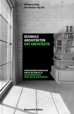 Homosexualität ist in der Architekturgeschichte noch immer ein Tabuthema. Wenn historische Architektenpersönlichkeiten außerhalb der heterosexuellen Norm gelebt haben, wird ihr Privatleben gern in mysteriöses Dunkel getaucht. Solange Strafgesetze Bestand hatten, war die soziale Existenz konstant gefährdet und das Versteckspiel war eine Notwendigkeit. Zur Absicherung bedurfte es defensiver Strategien. Um diese Außenseiter der Vergangenheit aufzuspüren, müssen die historischen Quellen queer gelesen werden. Wolfgang Voigt, bis 2015 stellvertretender Direktor am Deutschen Architekturmuseum in Frankfurt am Main, und der Architekturhistoriker Uwe Bresan machten sich auf die Suche und präsentieren in diesem Buch das Ergebnis ihrer Recherchen. Es versammelt 35 Porträts aus dem 18. bis ins 20. Jahrhundert in Nordamerika, Europa und Palästina. Zum Vorschein kommen Architekten vom Barockzeitalter bis in die Moderne, überraschende Lebensläufe, bewundernswerte Häuser und nicht selten auch intelligent konzipierte Refugien, mit denen die Protagonisten ihr Privatleben schützten.