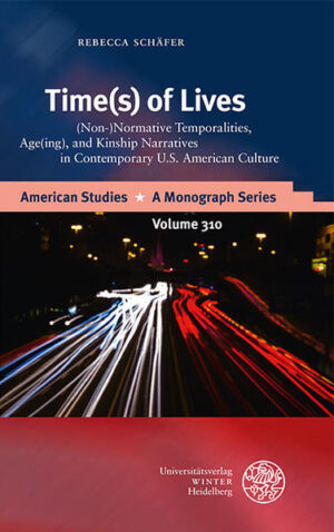 What does it mean to live through time and to form affective bonds? This book discusses how concepts of time, age and aging, and kinship produce and impact each other in a neoliberal, late-capitalist 21st century U.S. American context. Located at the nexus of American studies, queer theory, critical age(ing) studies, and studies on belonging, it features case studies from across contemporary U.S. American culture. To explore potential challenges to dominant concepts and narratives, the book turns to diverse forms of temporal, developmental, and relational rupture: the multiple temporalities and erratic aging processes, the queer time modes, and the alternative models of collectivity and affect of bodies across - and as they cross - genders and the (post)human condition. With its queer analyses of examples from transgressive sites of queer contestation as well as mainstream culture, the book also asks: is going mainstream and being anti-hegemonic necessarily and always mutually exclusive?