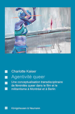 Dans Agentivité queer : Une conceptualisation transdisciplinaire de féminités queer dans le film et le militantisme à Montréal et à Berlin, Charlotte Kaiser propose une étude de cas qualitative au sujet des consciences de soi et des pratiques anti-normatives de femmes queer au Québec et en Allemagne. Elle suggère détudier le phénomène dagentivité queer, cest-à-dire les effets imprévisibles qui émergent du rapport complexe entre structure normative et identités résistantes, à travers trois regards distincts : des films fictionnels, des web-séries docu-fictionnels issues de la communauté ainsi que des interviews dexpertes avec des militantes queer. Lagentivité queer désigne en conclusion la désidentification continue de femmes queer avec diverses normes sociales concernant tout dabord lidentité sexuelle et de genre, mais également dautres normes sociétales, notamment la classe sociale. Lagentivité se présente dans une forme spiralée composée de quatre stades clés : la conscience de soi anti-normative, le contact avec lenvironnement normatif, les tensions et les conflits ainsi que les stratégies dexister ou dagir. Grâce aux différentes formes de narrations analysées, il devient de plus évident que cette conceptualisation de lagentivité queer repose sur des valeurs émotionnelles, sur lappartenance à la communauté et sur une politisation spécifique.