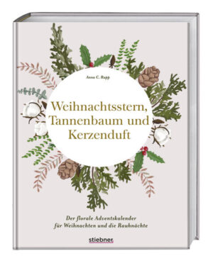 Das Adventskalender-Buch für Erwachsene als Ihr täglicher Glücksmoment in der Weihnachtszeit   Was war als Kind schöner, als jeden Tag voller Vorfreude das nächste Türchen im Adventskalender zu öffnen? In unserem Adventskalender-Buch »Weihnachtsstern, Tannenbaum und Kerzenduft« entdecken nun auch die Erwachsenen die Magie der Vorweihnachtszeit und der Rauhnächte auf eine ganz besondere Weise wieder. Tauchen Sie ein in die heimelige Weihnachtszeit, deren Blumen, Dekorationen und leckeren Rezepte und verwandeln Sie Ihr Zuhause in einen gemütlichen und weihnachtlichen Wohlfühlort. Lassen Sie den Vorweihnachtsstress hinter sich und nehmen Sie sich jeden Tag einen kleinen erfüllenden Moment für sich selbst. Dieses einzigartige florale Weihnachtskalender-Buch hilft Ihnen jeden Tag dabei, mit kreativen Inspirationen die Festtage und die dunklen Wintertage mit Freude zu füllen.  Das erste Adventskalender-Buch für Erwachsene mit Fokus auf Blumen und Pflanzen  Nachhaltig und jährlich wiederverwendbar: von Ende November bis zu den Rauhnächten im Januar  Schluss mit dem Vorweihnachtsstress: Innehalten und genießen mit DIY-Anleitungen, Geschichten, Rezepten und wunderschönen Illustrationen der Autorin Anna C. Rupp   Achtsamkeit, Deko, Geschichten und Rezepte für entspannte Stunden vor Weihnachten   Dank der Autorin und Floristin Anna C. Rupp enthüllt jeder Tag eine neue Seite voller kreativer Ideen: vom Arrangieren von Blumen bis hin zur Herstellung handgemachter Dekorationen, von Momenten der Achtsamkeit und Geschichten bis hin zu den Zielen fürs neue Jahr - und das von Ende November bis nach den Raunächten im Januar. Lernen Sie Ihren Adventskranz selber zu machen, entdecken Sie leckere Weihnachtsrezepte, lassen Sie sich mit Geschichten über Weihnachts-Bräuche entführen, basteln Sie nachhaltige Deko für Weihnachten oder erfahren Sie alles über die Pflege von Weihnachtsblumen. Dieses Weihnachtsbuch für Frauen und Männer ist ein Begleiter für die gesamte Vorweihnachtszeit, Weihnachten und die Rauhnächte. Als nachhaltiger Adventskalender ohne Schokolade, aber mit viel Liebe, ist es das perfekte Geschenk in der Vorweihnachtszeit für Ihre Liebsten wie Mama, die beste Freundin oder den pflanzenbegeisterten Freund. Oder gönnen Sie sich selbst diesen besonderen Genuss, um die Magie der Feiertage in vollen Zügen genießen zu können.