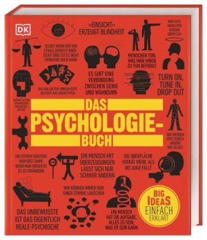 Psychologie verstehen - kein Problem! Was macht unsere Persönlichkeit aus, wie treffen wir Entscheidungen und wie prägt unsere Kindheit unser Verhalten? Mit diesen Fragestellungen beschäftigt sich dieses Psychologie-Buch: Über 100 wichtige psychologische Theorien und Konzepte werden hier anschaulich, innovativ und verständlich mit Illustrationen, Diagrammen und Fotografien erklärt sowie die Biografien bedeutsamer Psychologen in Porträts vorgestellt. Ein Titel aus der DK Erfolgsreihe! - Über 100 psychologische Theorien und Konzepte erläutert: In einem klaren, sachlichen Stil hilft das Psychologie-Buch auf wissenschaftlich fundierter Basis, unser Verhalten und das unserer Mitmenschen zu verstehen. Das Buch beantwortet alle wichtigen Fragen zum Thema, es bietet eine spannende Einführung in die Psychologie und ihre unterschiedlichen Fachbereiche - von Konrad Lorenz‘ „Prägung ist unwiderruflich“ über Sigmund Freuds „Das Unbewusste ist das eigentlich reale Psychische“ bis zu Stanley Milgrams „Menschen tun, was man ihnen zu tun befiehlt“. - Originelle Wissensvermittlung: Mit farbigen Fotos und Illustrationen wunderbar abwechslungsreich gestaltet macht das Nachlesen und Schmökern besonders viel Spaß: Auf jeder Seite gibt es moderne Grafiken und Bilder im jungen, frischen Design zu entdecken, die das Verständnis optimal fördern. Alle psychologischen Grundlagen sind in verständlicher Sprache erklärt. - Clevere Querverweise: Jede Theorie wird durch übersichtliche Querverweise in einen historischen Zusammenhang gesetzt und einem speziellen Ansatz zugeordnet. - Psychologen im Porträt: Porträts wichtiger Psychologen und Biografie-Kästen liefern umfassende Informationen zu ihrem Leben und ihren Hauptwerken. - Umfangreiche Inhalte in sieben großen Kapiteln: Philosophische Wurzeln: Die Entstehung der Psychologie. Behaviorismus: Wie wir auf unsere Umwelt reagieren. Psychotherapie: Das Unbewusste bestimmt das Verhalten. Kognitive Psychologie: Das rechnende Gehirn. Sozialpsychologie: Das Zusammenleben mit den anderen. Entwicklungspsychologie: Vom Säugling zum Erwachsenen. Differenzielle Psychologie: Persönlichkeit und Intelligenz. Das Psychologie-Buch ist das perfekte Nachschlagewerk für Liebhaber der erfolgreichen DK Reihe und alle, die mehr über Psychologie erfahren möchten. Auch ideal als Begleitbuch für Schüler und Studenten geeignet!