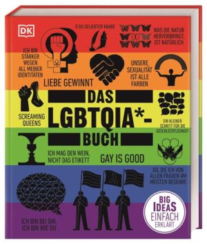 Die Geschichte von LGBTQIA* grundlegend und anschaulich erklärt Was haben Menschen früher unter Gender verstanden? Wie hat die LGBTQIA*-Bewegung die Welt in den letzten 150 Jahren verändert? Dieses innovative Nachschlagewerk beantwortet Fragen über die Geschichte der LGBTQIA*-Kultur mit informativen Diagrammen und originellen Grafiken - klar und leicht verständlich. Von Gender und Sexualität im antiken Griechenland bis hin zum heutigen LGBTQIA*-Aktivismus in Asien. Der neue Titel aus der DK Erfolgsreihe Big Ideas! Das große LGBTQIA*-Buch zum Nachschlagen - Zusammenhänge, Ereignisse und Biografien abwechslungsreich und einfach aufbereitet: - Die wichtigsten Meilensteine von der Antike bis heute: Was war der Stonewall-Aufstand? Und wann und wo wurde Asexualität das erste Mal anerkannt? Dieses umfassende Buch erzählt von Ideen, Phänomenen & Bewegungen aus aller Welt - Wissen über LGBTQIA* grafisch auf den Punkt gebracht: Das frische Layout mit verschiedenen Illustrationen, kreativen Infografiken und Fotografien von Protesten und Triumphen erleichtert den Zugang zum vielfältigen Themenspektrum der LGBTQIA*-Geschichte und -Kultur - Informative Kurzporträts, u.a. von Sappho, Oscar Wilde, Magnus Hirschfeld und Judith Butler sowie von wichtigen, aber weniger bekannten Personen - Die Geschichte von LGBTQIA* in sechs großen Kapiteln: Die ältere Vergangenheit