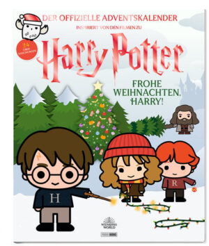 ZAUBERHAFTE ADVENTSZEIT Mit Harry, Ron und Hermine wird die Weihnachtszeit einfach magisch! Denn in diesem Adventskalender warten 24 bezaubernde Überraschungen auf dich. Ob interaktive Mini-Bücher, coole Sticker, festliche Baumanhänger oder stimmungsvolle Weihnachtskarten - hier ist garantiert für jeden Harry Potter Fan etwas dabei. So vergeht die Zeit bis Weihnachten schneller als ein Flug auf dem Feuerblitz! Der Kalender enthält: - 12 Bücher - 3 Sticker-Sheets - 3 Weihnachtskarten - 3 Christbaumanhänger - 2 Ausmalbogen - 1 Papierkrone