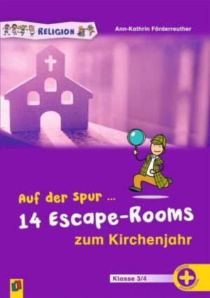 Unterrichtsmaterial für Lehrer und Lehrerinnen an Grundschulen, Fach: Religion, Klasse 3-4 +++ Mit diesen 14 kreativen und spannenden Rätseln in Form von Escape-Rooms rund ums Kirchenjahr bringen Sie Spaß und Begeisterung in Ihren Religionsunterricht in der Grundschule. Egal ob katholisch oder evangelisch: Zu nahezu allen Festen des Kirchenjahres gibt es ein Rätselpaket, das fix und fertig vorbereitet ist und nur darauf wartet, von den Kindern gemeinsam gelöst zu werden. Den Lösungscode können die Kinder entweder an einem haptischen oder digitalen Zahlenschloss eingeben. Letzteres wird per QR-Code aufgerufen. Zu allen Escape-Rooms sind die Lösungen inklusive. Folgende Feste sind enthalten: Advent, Nikolaus, Weihnachten, Fastenzeit, Ostern, Christi Himmelfahrt, Pfingsten, Fronleichnam, Erntedank, Reformationstag, Allerheiligen, Allerseelen, Sankt Martin und Ewigkeitssonntag.