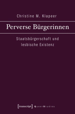 Sind Lesben anerkannte Bürgerinnen? Auf der Basis einer lesben-affirmativen Herangehensweise untersucht Christine M. Klapeer das schwierige Verhältnis zwischen nicht (hetero-)normativen sexuellen Existenzweisen und der Institution Staatsbürgerschaft. Im Rekurs auf feministische, queere, postkoloniale und gouvernementalitätstheoretische Ansätze zeigt sie, wie Konstruktionen von Sexualität, Geschlecht und Rasse in Staatsbürgerschaftskonzepte eingeschrieben sind und wie der Bürgerinnenstatus von lesbischen Existenzweisen entlang dieser Strukturkategorien auf höchst widersprüchliche Weise modelliert, normiert und begrenzt wird. Auf diese Weise werden auch die heteronormativen Implikationen von Staatsbürgerschaft selbst offengelegt.