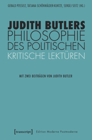 Judith Butler zählt zu den bedeutendsten zeitgenössischen Denker*innen im Bereich der Geistes-, Sozial- und Kulturwissenschaften sowie der Gender Studies und der Queer Theory. Darüber hinaus ist ihr Beitrag zur politischen Philosophie kaum zu unterschätzen. Dieser Band versammelt - neben einem Originaltext von Butler und einem Roundtable-Gespräch - Artikel ausgewiesener Expert*innen, die aus unterschiedlichen Perspektiven die Dimensionen des Politischen in Butlers Arbeiten kritisch würdigen. Schwerpunkte sind das Verhältnis von Philosophie, Theorie und politischer Praxis, die Konstitution politischer Subjektivität, die Möglichkeiten politischer Handlungsfähigkeit sowie das emanzipatorische Potenzial performativer Körperpraktiken.