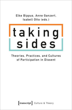 Is there an option to oppose without automatically participating in the opposed? This volume explores different perspectives on dissent, understanding practices, cultures, and theories of resistance, dispute, and opposition as inherently participative. It discusses aspects of the body as a political instance, the identity and subjectivity building of individuals and groups, (micro-)practices of dissent, and theories of critique from different disciplinary perspectives. This collection thus touches upon contemporary issues, recent protests and movements, artistic subversion and dissent, online activism as well as historic developments and elemental theories of dissent.