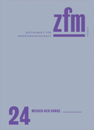 Die Zeitschrift für Medienwissenschaft steht für eine kulturwissenschaftlich orientierte Medienwissenschaft, die Untersuchungen zu Einzelmedien aufgreift und durchquert, um nach politischen Kräften und epistemischen Konstellationen zu fragen. Sie stellt Verbindungen zu internationaler Forschung ebenso her wie zu verschiedenen Disziplinen und bringt unterschiedliche Schreibweisen und Textformate, Bilder und Gespräche zusammen, um der Vielfalt, mit der geschrieben, nachgedacht und experimentiert werden kann, Raum zu geben. In Heft 24 geht es um »Medien der Sorge«: um Praktiken und Techniken des Kümmerns und der Besorgnis, aber auch um Politiken von Affekten, Formen der Regierung und deren Verschränkungen. Gouvernementale und ökonomische Aspekte von Medien- und Affektkulturen der Sorge, Effekten der Regulierung sowie Kontrolle stehen ebenso zur Diskussion wie Praktiken des Schutzes, der Pflege und der Verwerfung. In Verbindung mit dekolonialen und queer/feministischen Ansätzen ermöglicht die medienkulturwissenschaftliche Perspektive auf Praktiken und Medien der Sorge, ihre politische Dimension in historischen, technischen und ästhetischen Konstellationen je neu zu bestimmen und zu problematisieren.