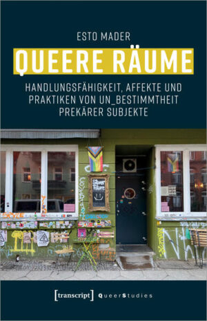 In queeren Räumen fühlen sich Subjekte stark, die sonst marginalisiert sind. Mittels eines imaginierten Basiskonsens und einer eigenen affektiv-ästhetischen Logik entsteht hier das Gefühl von Zuhause: Es können das zugeschriebene »being different« ausgelebt, Netzwerke geknüpft und sich gegenseitig gefeiert werden. Doch auch solche Räume sind durch Hierarchien, szene-interne Normen und Ausschlüsse strukturiert, was zu steten Aushandlungen führt. Diese sind maßgeblich an der queeren Raumproduktion und den darin entstehenden Handlungsfähigkeiten beteiligt. Esto Mader zeigt mittels diffraktiven Arbeitens die Dynamik queerer Räume und stellt fest: Fluidität ist diesen Räumen intrinsisch gegeben.