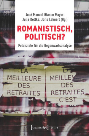 Wie lassen sich romanistische und politische Themen zusammendenken? Die Beiträger*innen suchen nach möglichen Verschränkungen beider Bereiche und vereinen dazu Zugänge der Literatur-, Sprach-, Kultur- und Übersetzungswissenschaft aus Frankreich, Spanien sowie Italien. Mit Blick auf Theorie, Literatur, politische Reden, Filme und Ausstellungen machen sie damit von Agamben, Amenábar und Ernaux über Le Pen, Pasolini und Postkolonialismus bis zur Fachgeschichte der Queer Studies das Potenzial der Romanistik zur Analyse der Gegenwart sichtbar.