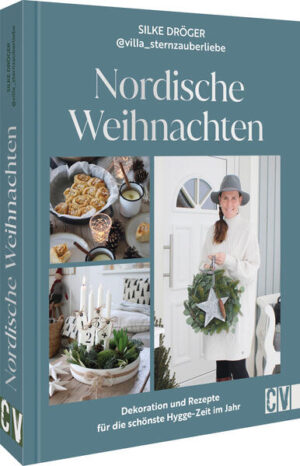 Skandinavische Weihnachtsstimmung für das perfekte Weihnachtsfest Weihnachten à la Skandinavien: geschmackvolle Dekoration, sehr natürlich, sehr klar und dennoch detailverliebt. Silke von @villa_sternzauberliebe verführt uns in eine gemütliche, hyggelige Welt, die vor Festlichkeit nur so übersprudelt. Sie teilt ihre liebsten Deko-DIYs, Geschenkideen und genussvollen Weihnachtsrezepte (Dänische Traestammer, Apfel-Glögg-Marmelade, Zimtschnecken u.v.m.) für eine festliche Zeit im nordischen Stil. Dieses Buch ist eine umfassende Anleitung für weihnachtliche Festivitäten auf nordische Art und Weise und erfahren Sie, wie Sie die traditionellen Gerichte, Getränke und Dekorationen selbst herstellen können. Schenken Sie sich eine Tasse Glögg ein, genießen ein Stück Julkuchen und schmökern Sie entspannt in nordischer Weihnachtsinspiration. Wie wäre es mit einem leicht umsetzbaren Upcycling-Projekt aus einer alten Mandarinenkiste?Verleihen Sie Ihrem Weihnachtstisch einen Hauch von Eleganz mit unseren stilvollen Serviettenringen. Hängen Sie bezaubernde Wollsterne als Anhänger an Ihren Weihnachtsbaum oder gestalten Sie individuelle Anhänger aus Modeliermasse, die jeden Zweig zum Strahlen bringen. Gestalten Sie den Countdown bis Weihnachten mit einem charmanten Adventskalender an der Treppe. Kreieren Sie eine festliche Tischdekoration für gemütliche Weihnachtskaffeestunden. Erleben Sie den Zauber von Heiligabend und schmücken Sie Ihren Weihnachtsbaum mit liebevoll ausgewähltem Baumschmuck. Verwandeln Sie Ihr Wohnzimmer in eine bezaubernde Weihnachtsoase und genießen den Blick in die festlich geschmückte Küche. Tauchen Sie ein in die Natur und wählen Ihren eigenen Waldtannenbaum aus, der als strahlender Mittelpunkt der Weihnachtsdekoration dient. Skandinavischer Weihnachtszauber für zuhause Influencerin Silke Dröger öffnet ihre Türen & verführt in ihre Hygge-Welt Nordische Deko- und Bastelideen, Rezepte & festliche Tipps