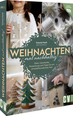 Grüne Weihnachten - Umweltbewusst und achtsam durch die Weihnachtszeit Nachhaltigkeit statt Konsum ist hier das Motto! Dieses Buch hält wertvolle Tipps rund um die Vorbereitung und das Fest bereit und beantwortet Fragen wie: Nachhaltiger Weihnachtsbaum - geht das überhaupt? Nachhaltige DIYs, Geschenkideen und selbstgebastelte Weihnachtsdeko erwarten Sie. Angefangen bei Upcycling-Baumdeko über liebevolle selbstgemachte Geschenke und Grußkarten bis hin zu festlicher Raumdeko ist hier alles dabei. Hilfreiche Tipps machen das Kreativbuch zu einem unverzichtbaren Begleiter für Ihre grüne (Vor-) Weihnachtszeit. In der Weihnachtszeit wird oft viel unnötiger Müll produziert. Dieses Buch hilft Ihnen, nachhaltige Alternativen zu herkömmlichen Weihnachtsdekorationen zu finden und somit einen positiven Einfluss auf die Umwelt auszuüben. Es richtet sich an alle, die sich für Umweltschutz und Nachhaltigkeit interessieren und während der Weihnachtszeit bewusst handeln möchten. Alle Projekte sind einfach umzusetzen und erfordern nur wenige Materialien. Bewusst & nachhaltig durch die Weihnachtszeit Spannende Fakten & Tipps rund um Konsum, Geschenke, Deko und Co. Nachhaltige DIYs, Geschenk- und Dekoideen Folgen Sie der Autorin auch auf Instagram: @vickysstory (38k Follower)