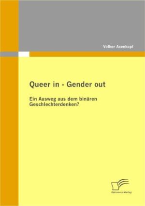 Unser Körper ist ein Bündel verschiedenster Techniken und Praxen, die einen Zusammenhang zwischen unseren biologischen Geschlechtsmerkmalen, unserer Geschlechtsidentität und unserem Begehren herstellen. Lange wurde in der Geschlechterforschung versucht die Eigenschaften unserer Geschlechtsidentität dem Biologischen zuzuschreiben, so dass scheinbar alle Differenzen zwischen den beiden Geschlechtern aus einem Biokörper abgeleitet werden können. Dieser Sichtweise nach existieren Unterschiede zwischen männlichen und weiblichen Körpern vor allem aufgrund von Verhaltensweisen, die in diesen Körpern genetisch/biologisch verankert sind. Sowohl der weibliche als auch der männliche Körper ist jedoch eine Existenzweise, die sich durch verschiedenste Felder unseres Lebens zieht. Eine große Rolle bei der Definition eines weiblichen bzw. männlichen Körpers spielen dabei die Sprache, das Verhalten, die Gestik/Mimik und weitere kleinere Unterscheidungsmerkmale. Körper, die sich nicht eindeutig der zweigeschlechtlichen Kategorisierung unterordnen lassen, sich gar den Begriffen Frau/Mann entziehen, stiften Verwirrung und entziehen sich der gesellschaftlichen Heteronormativität, die nur zwei Geschlechter zulässt. Unser Gesellschaftssystem ist durchzogen von diesem Zwang zur Zweigeschlechtlichkeit, welcher durch Unterdrückung und tägliche Diskriminierung die "natürliche" Ordnung immer wieder bestätigt. Dadurch erfolgt tägliche Ab- und Ausgrenzung des scheinbar "Anderen". Vor diesem Hintergrund geht die vorliegende Studie der Frage nach, ob wir durch die dekonstruktivistische Queer-Perspektive das bisherige Denken in bipolaren Geschlechterkonstrukten auflösen und somit zu einem offeneren, freieren Begriff von Geschlecht gelangen können. Im ersten Kapitel des Buches wird dazu der bisherige Gender-Diskurs aus "queerer" Sicht beleuchtet und die Hauptmerkmale herausgearbeitet. Das zweite Kapitel vertieft dann die Queer-Theorie und zeigt die politischen Strategien auf, die es erlauben, den Gender-Diskurs aus der Zwangsheterosexualität und somit dem binären Geschlechterdenken herauszuführen. Anhand der Queer-Theorien als politische Konzepte werden Möglichkeiten zum Umgang mit Differenz und Vielfalt in Gesellschaften aufgezeigt. Hierzu soll abschließend der Ansatz von Judith Butler zur "Genderperformance" - dem Spiel mit den Geschlechterrollen und Entwicklung von neuen Identitäten - herangezogen werden. Zielsetzung der Studie ist es, Barrieren abzubauen und den sozialisierten Denkprozess über die Frage "Was gilt als natürliches Geschlecht?" anzuregen und zu hinterfragen. Ziel ist es dabei sich vom bipolaren, heteronormativen Geschlechterdenken zu lösen und zu einer selbstdefinierten Geschlechtsidentität zu gelangen.