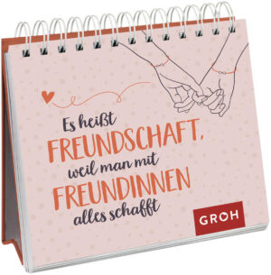 Leider hielt es der Verlag Groh nicht für nötig, bei der Anmeldung im Verzeichnis lieferbarer Bücher sorgfältig zu arbeiten und das Buch Es heißt Freundschaft, weil man mit Freundinnen alles schafft von N. N. mit einer Inhaltsangabe auszustatten.